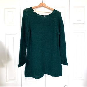 Forest Green Mohair blend Tunic Sweater